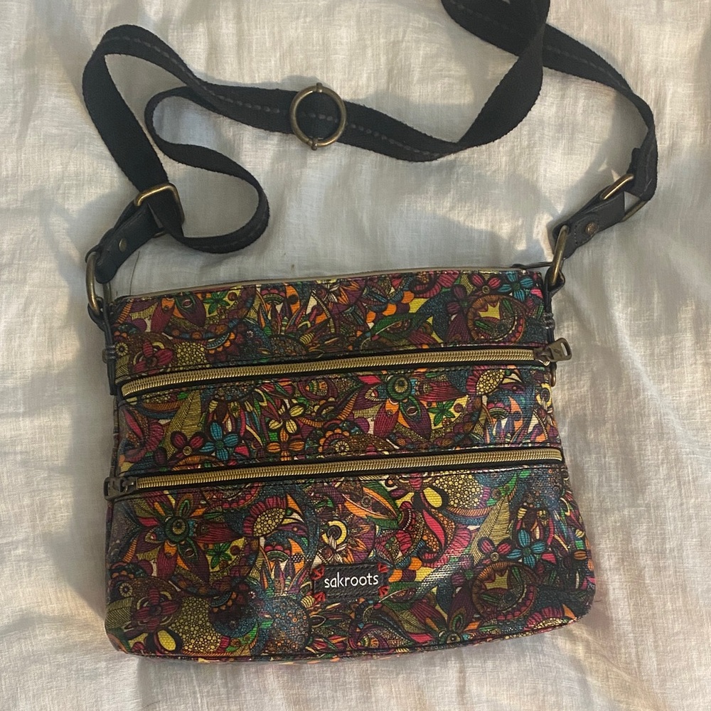 Sakroots Colorful Patterned Crossbody Bag